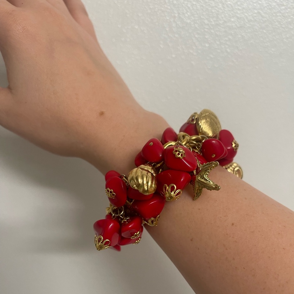Vintage Cha Cha Red & Gold Bracelet